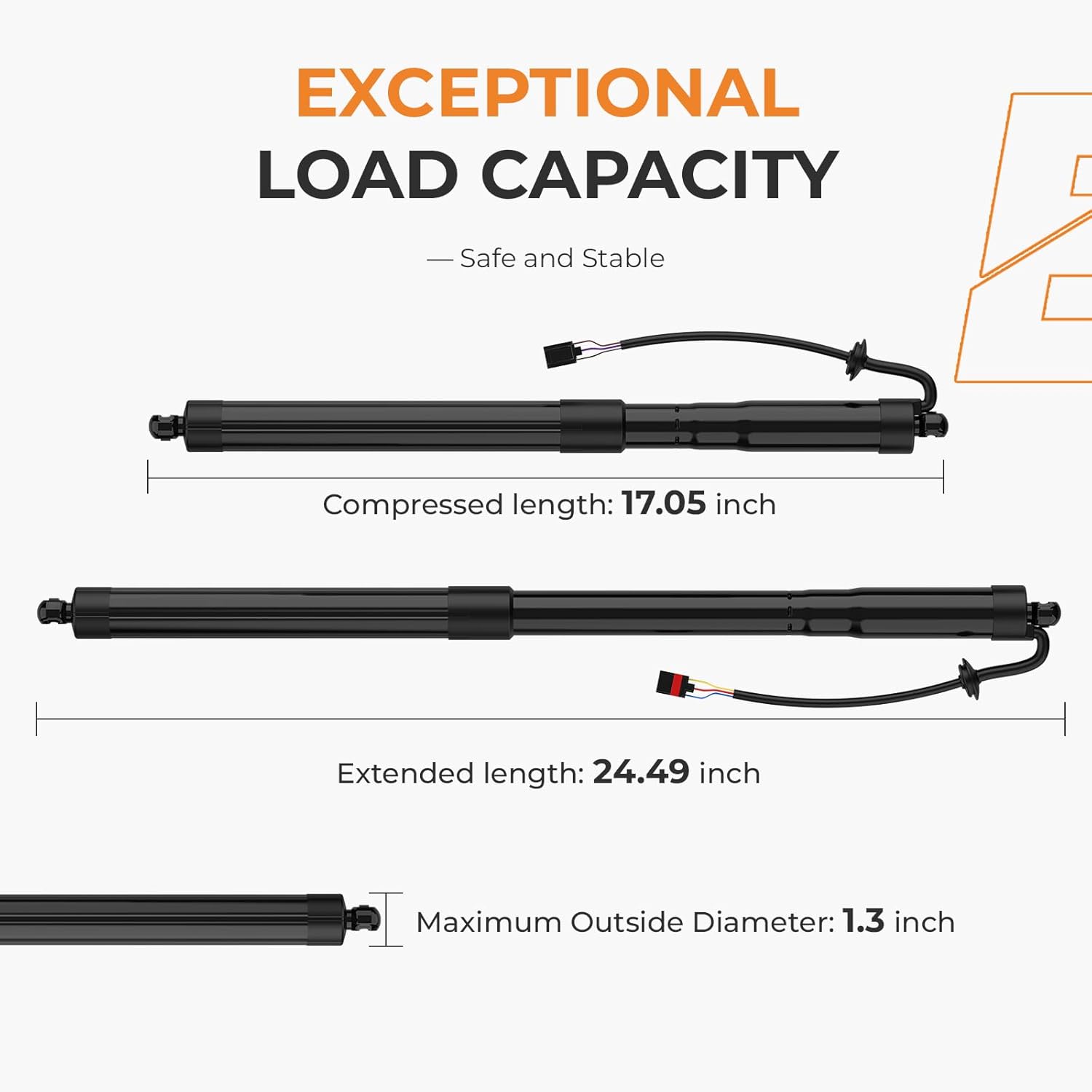 Autoexact Electric Rear Tailgate Power Lift Support Shock strut, Rear Hatch Struts, liftgate Struts Fit for Nissan Pathfinder 2013-2016, Left & Right, 1 Pair, 2Pcs Replaces OE# 905603KA0A