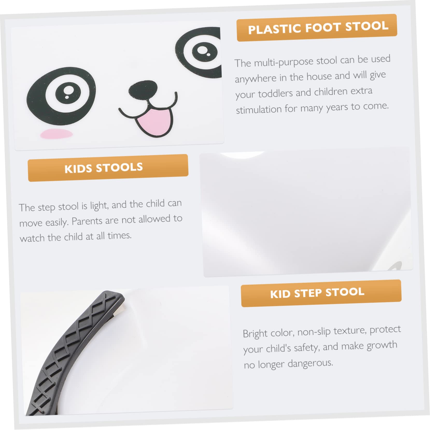 STOBAZA 3 Piezas Taburete de plástico de Dibujos Animados Manejar Taburete de Lavabo para niños pequeños taburetes para baños banqueta baño Taburete para niños Taburete de baño el plastico