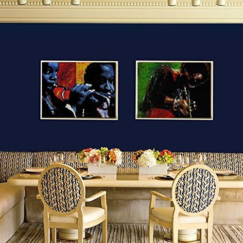 2PCS Trumpet Wall Painting Loyal Soul Play Music Canvas Painting For Home Office Bar Cafe Livingroom Wall Decor Art