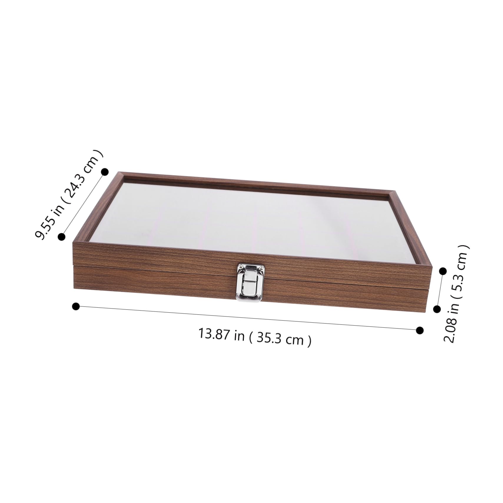 Boîte à Sachets De Thé 30 Compartiments 26 x 19,5 x 6 Cm Bois Finition Noyer Compartimentée Avec Couvercle Transparent Pour Amateurs De Thé La Cuisine Rangement Compact