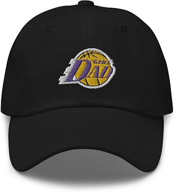 Girl Dad Hat - LA Hats for Men, Black LA Baseball Cap | Gifts from Daughter, New Dad Present | Kobe Hat, Los Angeles Basketball, 8 24 Goat