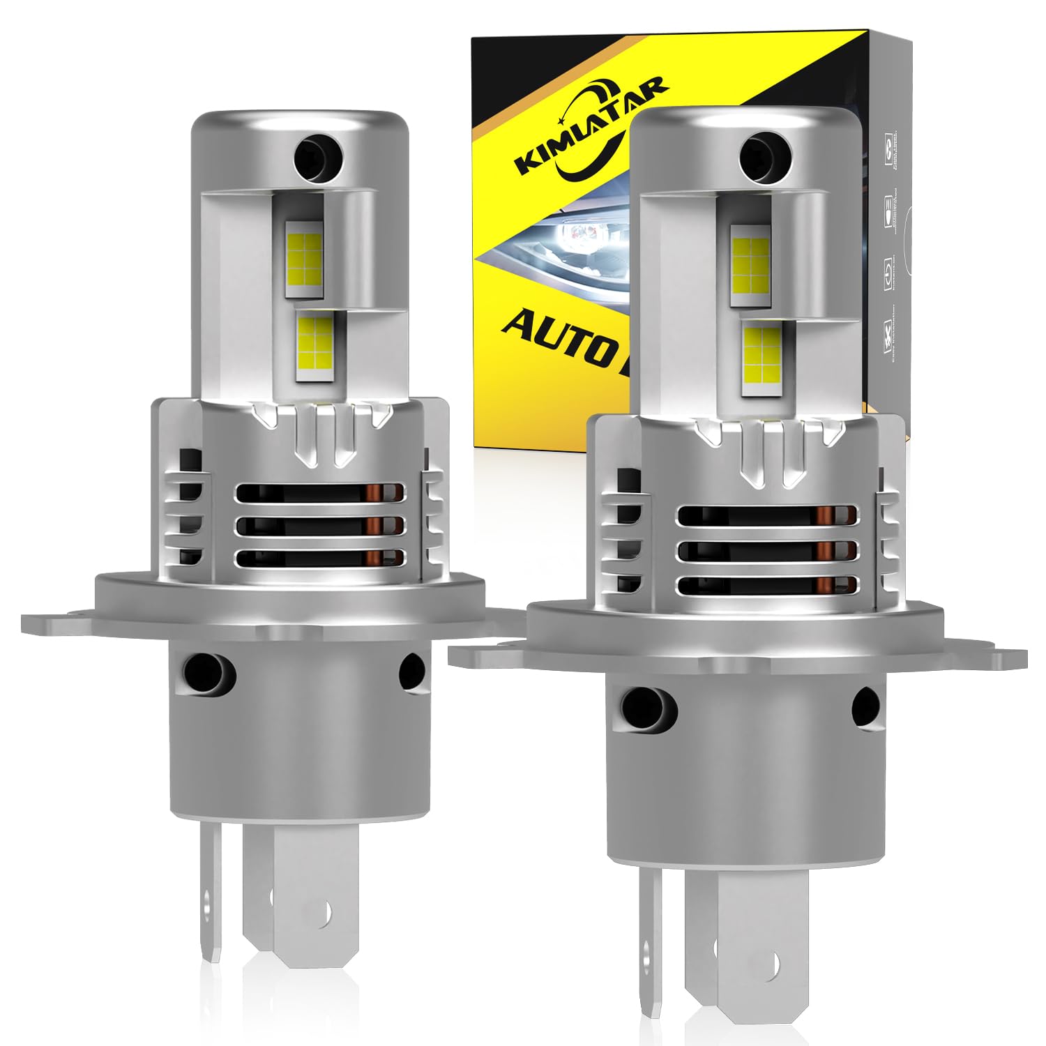 H4 Light Bulbs Super Bright 30000LM 900% Xenon White H4/9003 Bulbs Halogen Raplacement Fog Light Bulbs Pack of 2