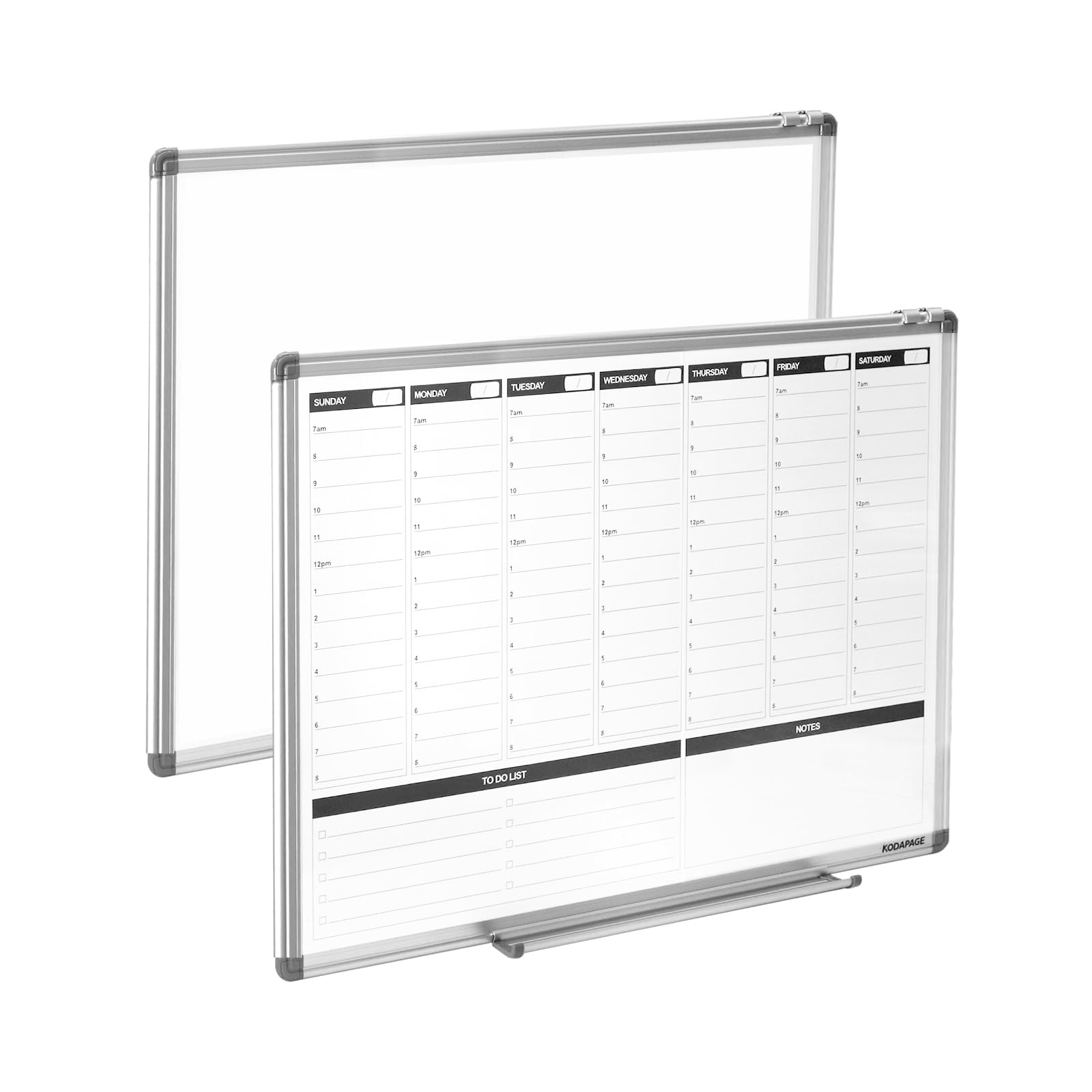 KODAPAGE Weekly Dry Erase Board, Weekly Planner whiteboard with Hourly time Slots, Whiteboard Weekly Calendar for Schedule for Wall 24" X 18"