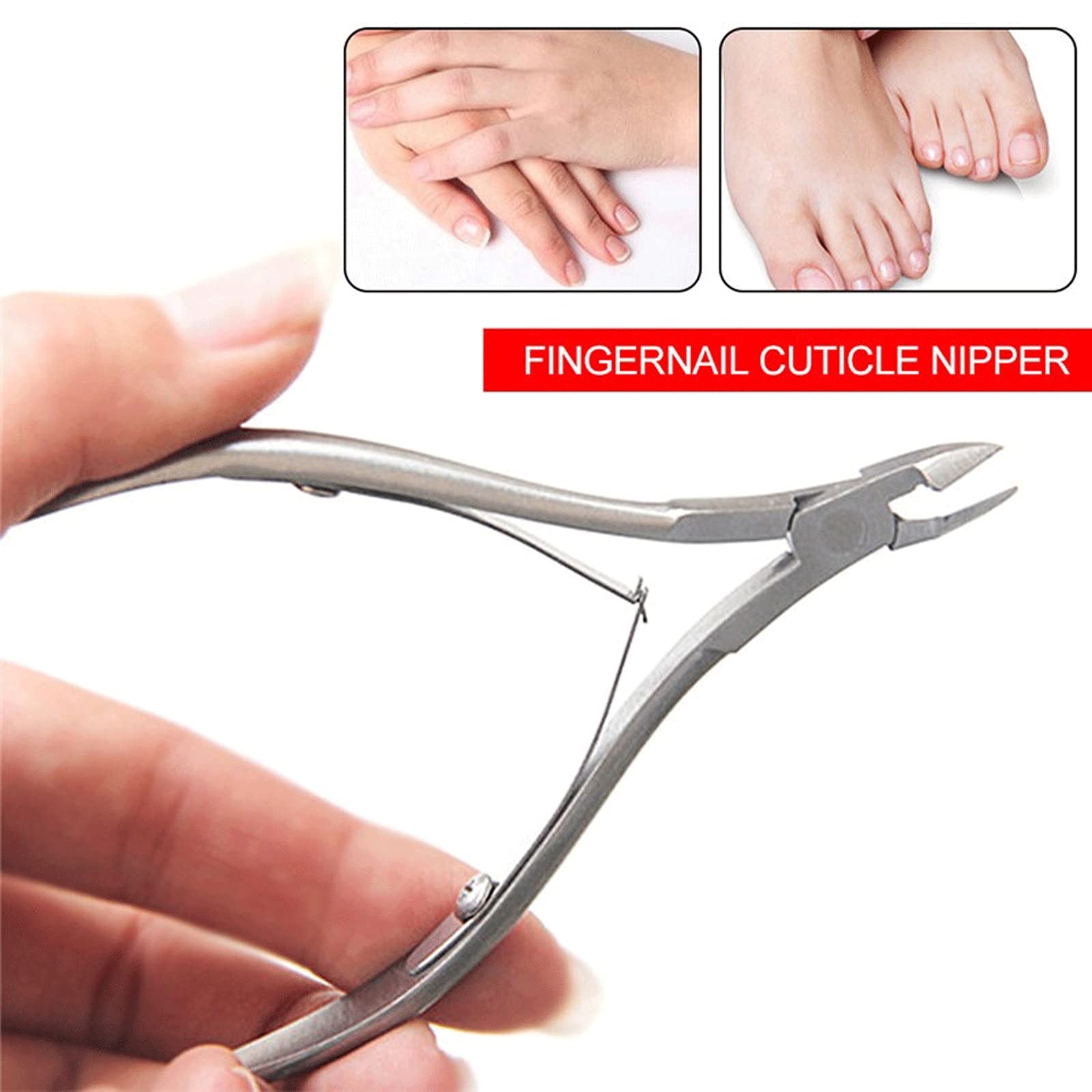 XIANGFAZJD Nagelschere Edelstahl Nagelhaut Nipper Professionelle Entferner Entferner Schere Fingerpflege Maniküre Nagelclipper Dead Skin Tools (Color : 2Pc)