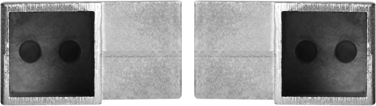 20 Pack 1" Aluminum Square Tube Connector, 3 Way L Shape Corner Cross Coupler, 90 Degree Elbow Fitting Chain Link Fence Handrail Guardrail Railing Pipe Clamps Joint