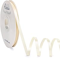 Vista 28 de Ribbli - Cinta de satén dorada de doble cara, 1/4 pulgadas x 50 yardas, cinta dorada para ramo de lazos, envoltura de regalos, decoración de boda