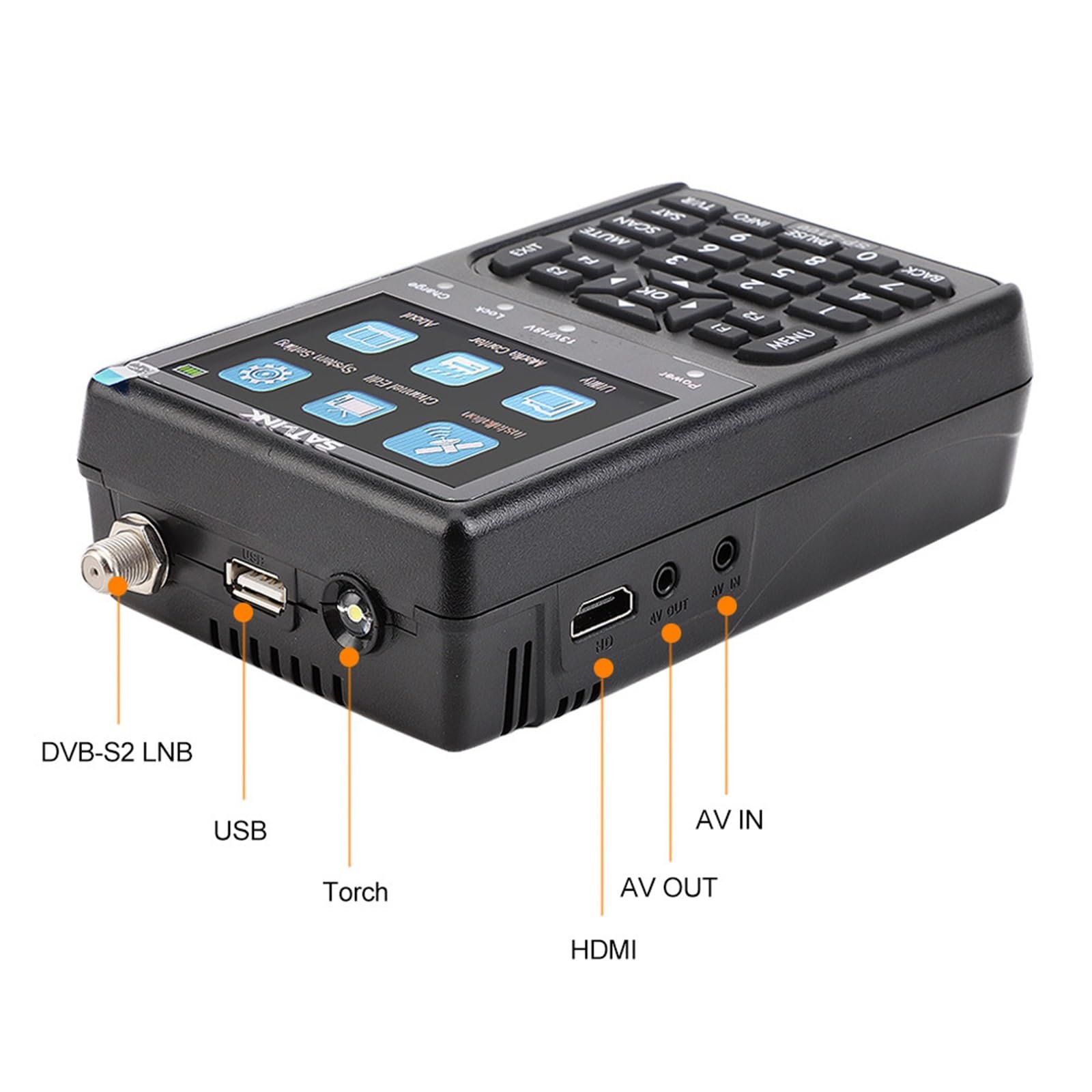 HD Sat Finder DVB S/S2 Satfinder MPEG-2/4 Medidor De Buscador Satélite Digital Señal 3,5 Pulgadas DeteccióN Precisa
