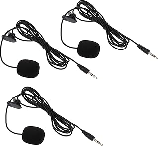 FAVOMOTO 3pcs Lavalier Microphone Wireless Microphone Wireless Headset Microphone Professional Microphone Revers Lavalier Microfoons Clip on Lapel Microphone Condensator Lavalier Microfoon