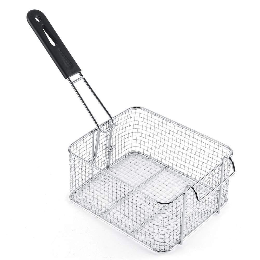 Friggitrice Elettrica Professionale 6L, 2500W, Friggitrice ad Olio in Acciaio Inox, con Cestello, Regolatore di Temperatura, per Catering, Patatine Fritte, Pollo