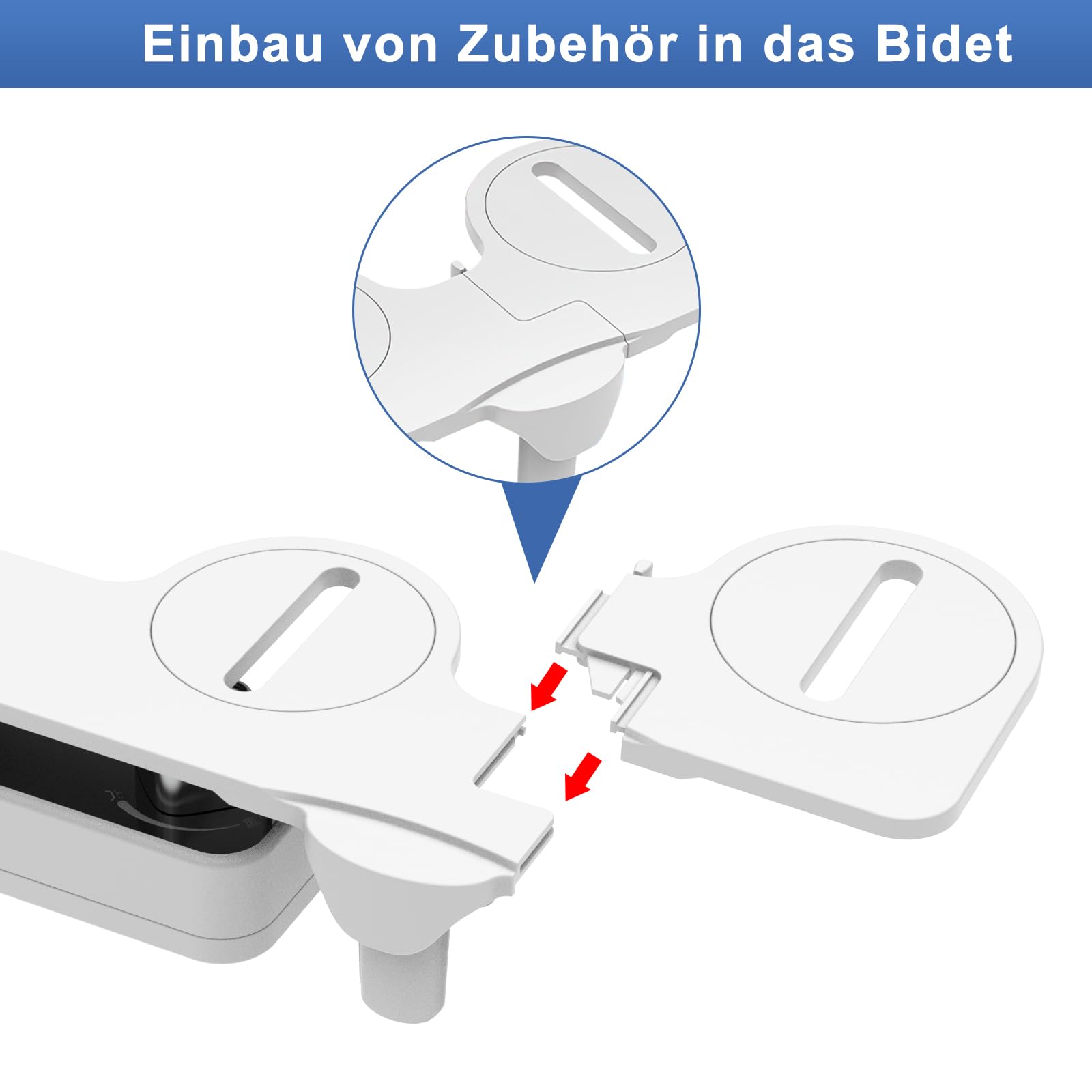 Bidet Einsatz für Toilette Nicht Elektrisch Bidet Aufsatz für Toilette mit Einziehbare Selbstreinigende Doppeldüsen Dusch WC-Aufsatz,Einstellbarer Wasserdruck Bidets Toilette für Frau und Mann