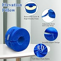 Vista 5 de Zelen Protector de talón para úlceras por presión, almohada de elevación de pie, protector de tobillo, protector de talón de cuña, cojín