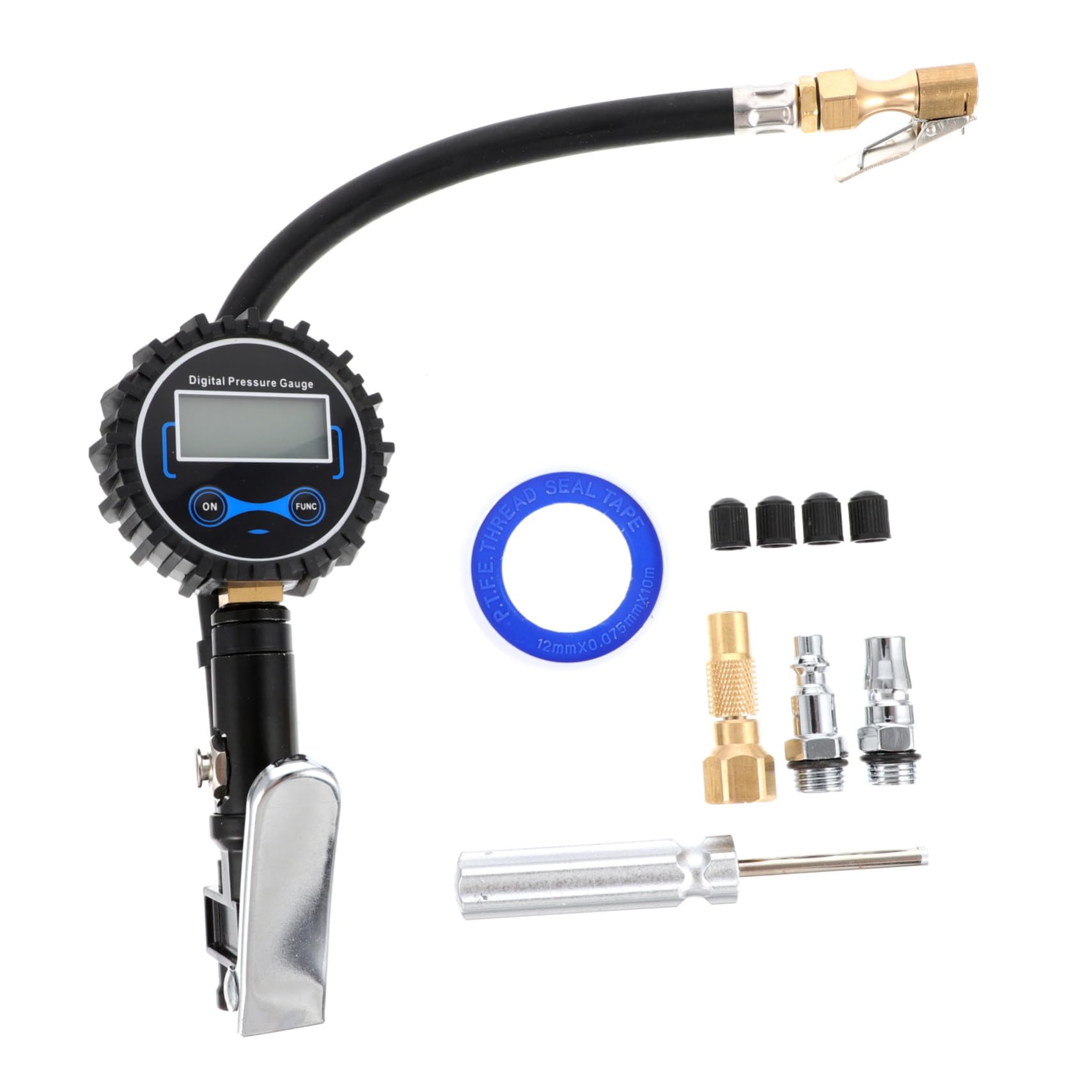 1set Manometro Digitale Per Pneumatici Con Display e Gonfiatore Kit Completo Per Auto Facile Da Usare e Portatile