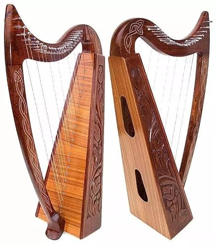 DEURA Celtic Irish Harp 22 Strings Rosewood with Case