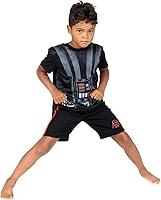 Vista 2 de STAR WARS Darth Vader - Disfraz de camiseta y capa de 3 piezas para niños pequeños a grandes