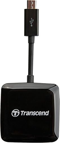 Transcend Lector de tarjetas USB 2.0 OTG, negro (TS-RDP9K)