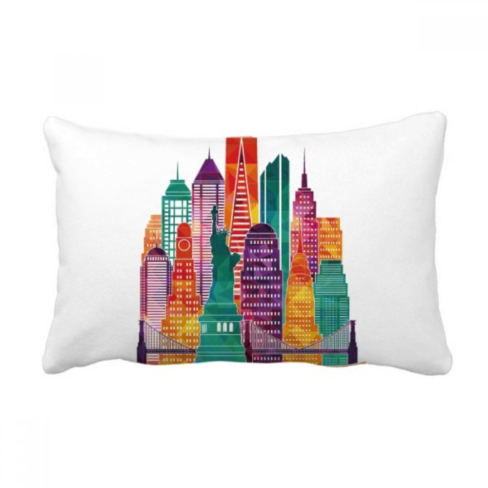 Coussin château USA 16x24 pouces idée cadeau décoration originale pour la maison