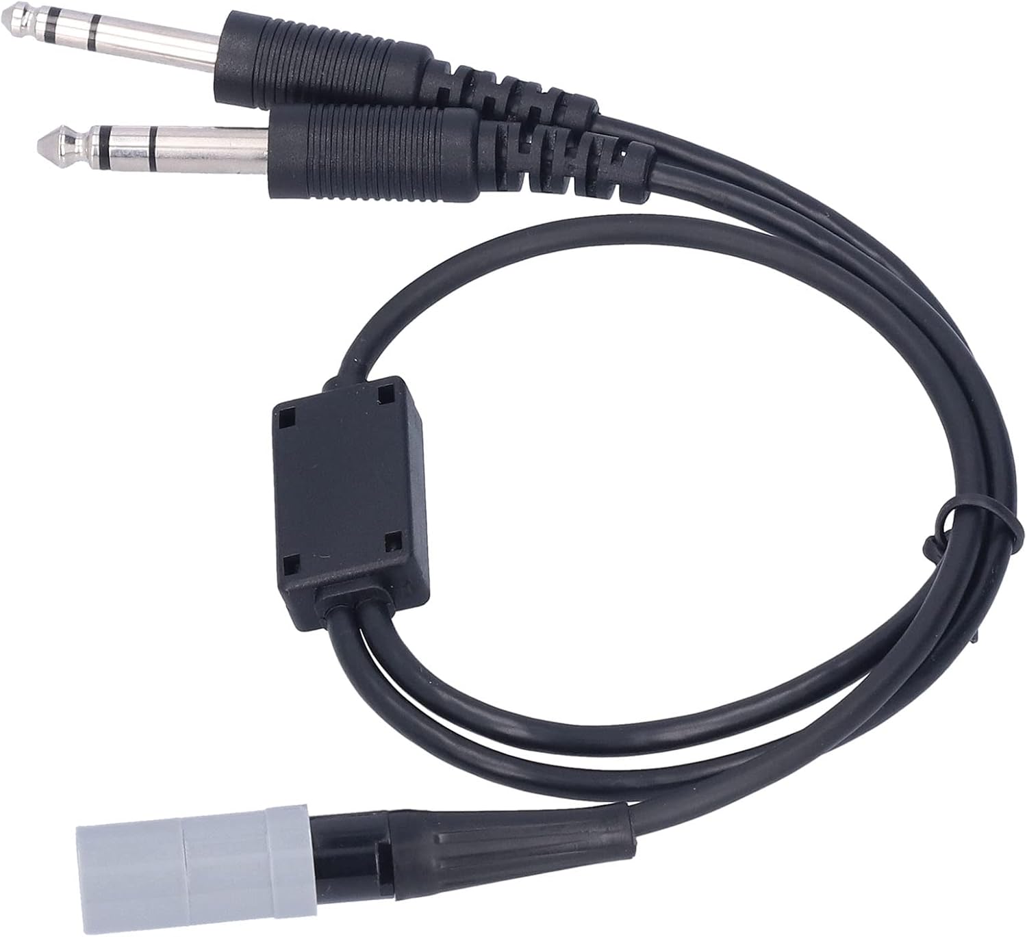 Aviation Headset Adapter, Helicopter Headset Adapter with GA 2 Plug, High Density Sponge and Shielded Wire, Durable Fiber Cable for Fixed Wing Aircraft and General Aviation