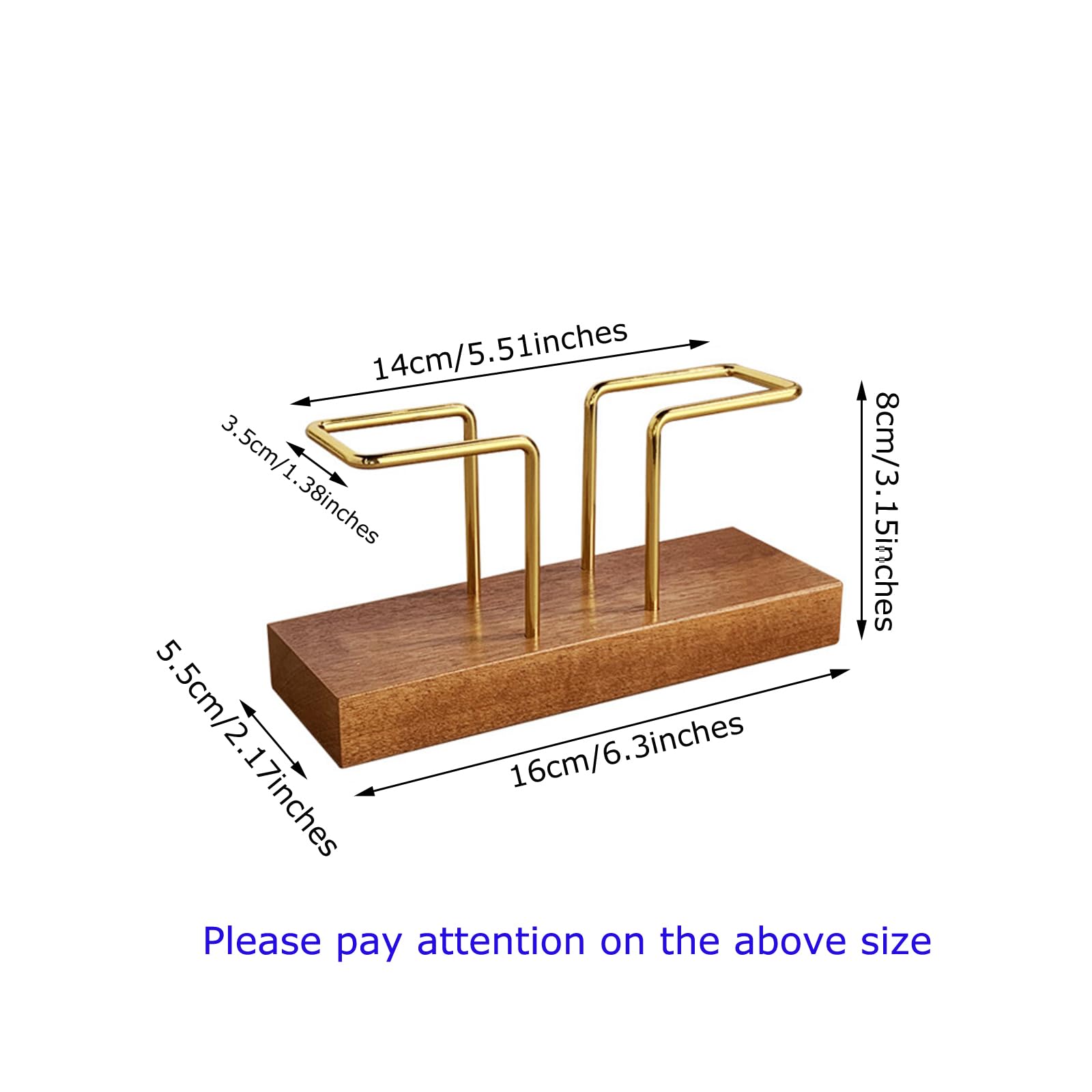Yufocusqc Wood Napkin Holder for Table Vertical Modern Napkin Holder with Metal Wire Suitable for Indoor Outdoor Kitchen Dining (Napkin holder)