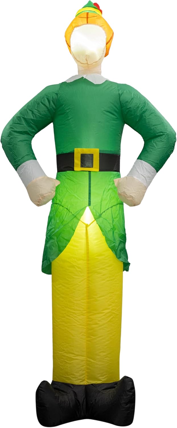Costume Agent Buddy The Elf Indoor Outdoor Christmas Lawn Yard Self Inflated Light Up Holiday Decoration