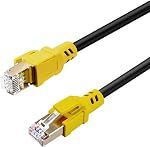 Cat 8 Ethernet Cable 12ft, 26AWG Lastest 40Gbps 2000Mhz SFTP Patch Cord Nanxudyj,Heavy Duty High Speed Cat8 LAN Network RJ45 Cable- in Wall, Outdoor, Weatherproof Rated for Router, Modem, Gaming 4M