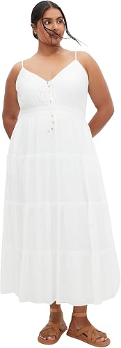 City Chic Women's Plus Size Dress - Aiza Maxi, 22 Ivory