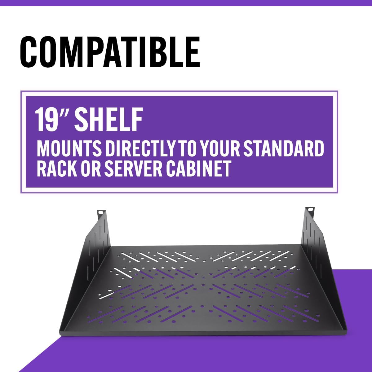 On-Stage RVS2000 2U Vented Rack Shelf, 14 inches