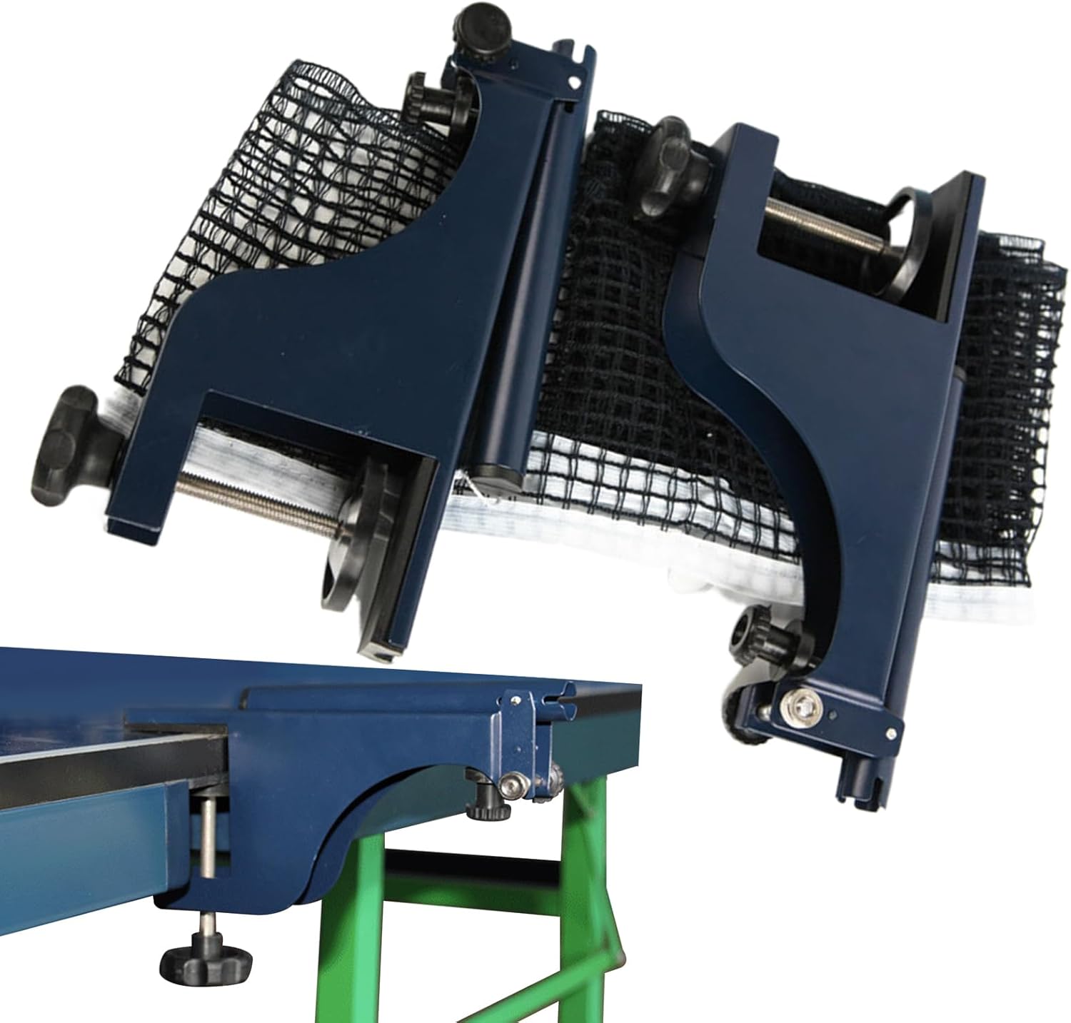 Table Tennis Net - 180cm Tables Tennis Net Set Clamp, Adjustable Portable Replacement, Competition Grade Sport Accessory, Durable Table Clip, Quick Install Nets for Community School Gym