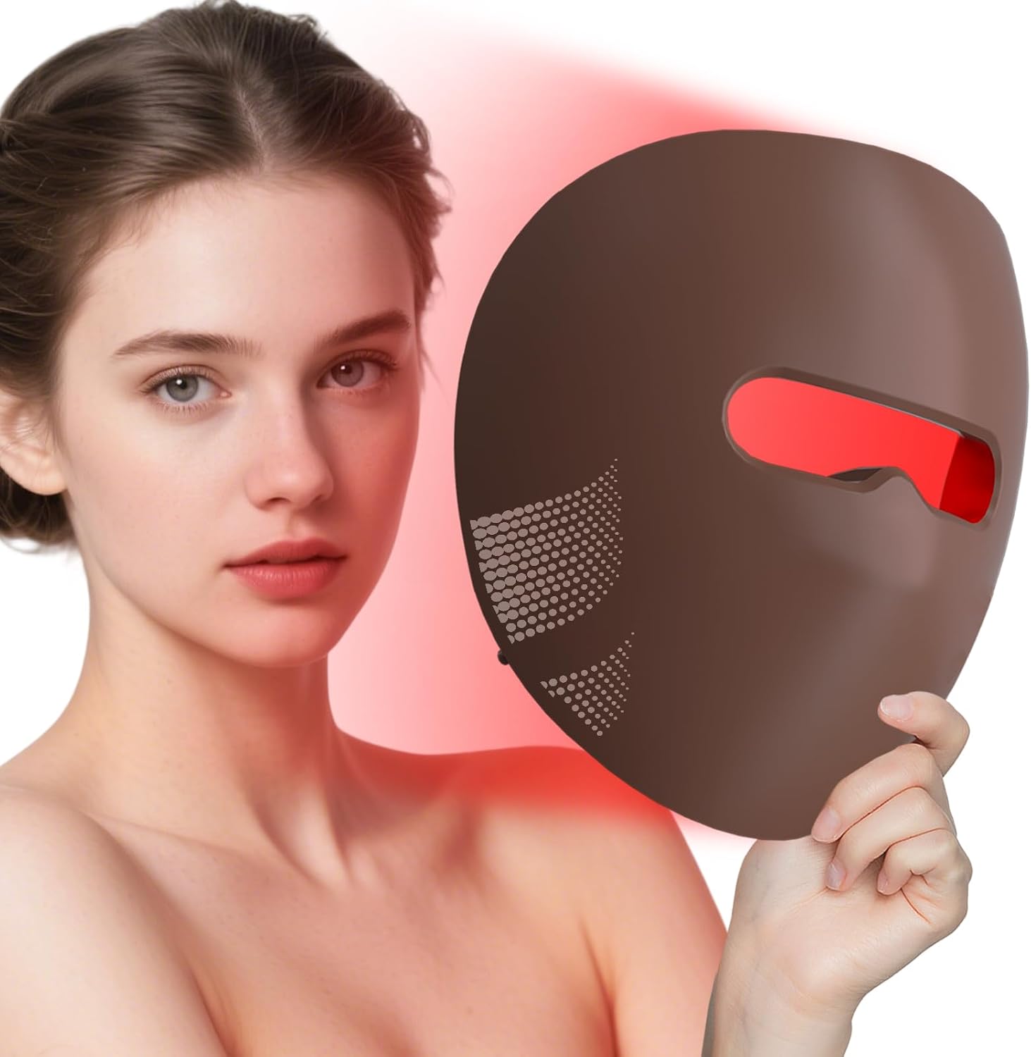 Red Light for Face, Near-Infrared Upgraded Soft LED Red Light for Face at Home Travel Use Red Light for Face, Near-Infrared Upgraded Soft LED Red Light for Face at Home Travel Use