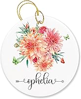 Vista 28 de Adorno de Navidad de flor de caléndula 2025, adorno de Navidad personalizado de caléndula para familiares y amigos, regalo personalizado