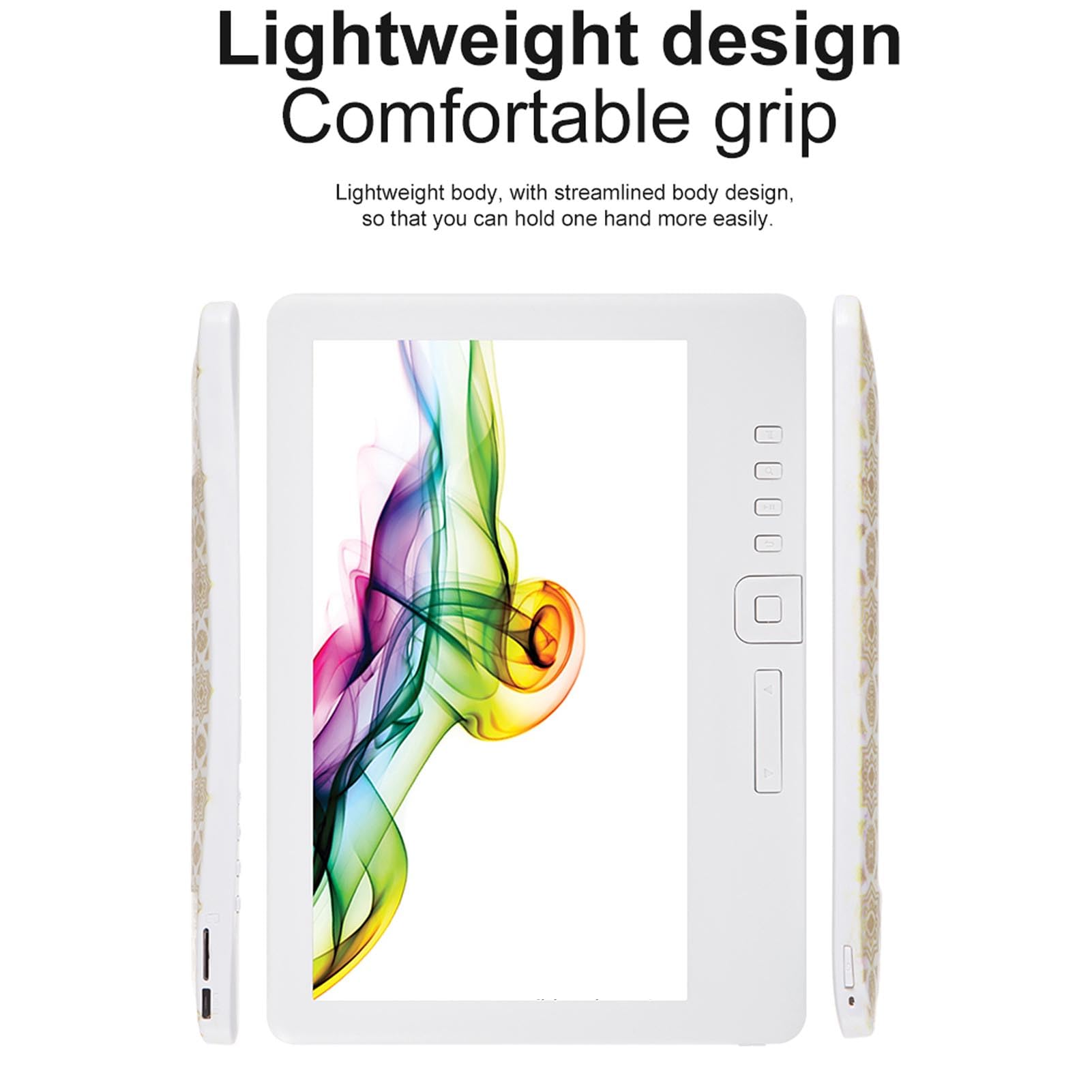 Lector Electrónico de 7 Pulgadas, Lector de Libros Electrónicos Portátil con Tamaño de Fuente y Brillo de Pantalla Ajustables, Pantalla LCD TFT Plana para Leer Libros, Música y (8G)