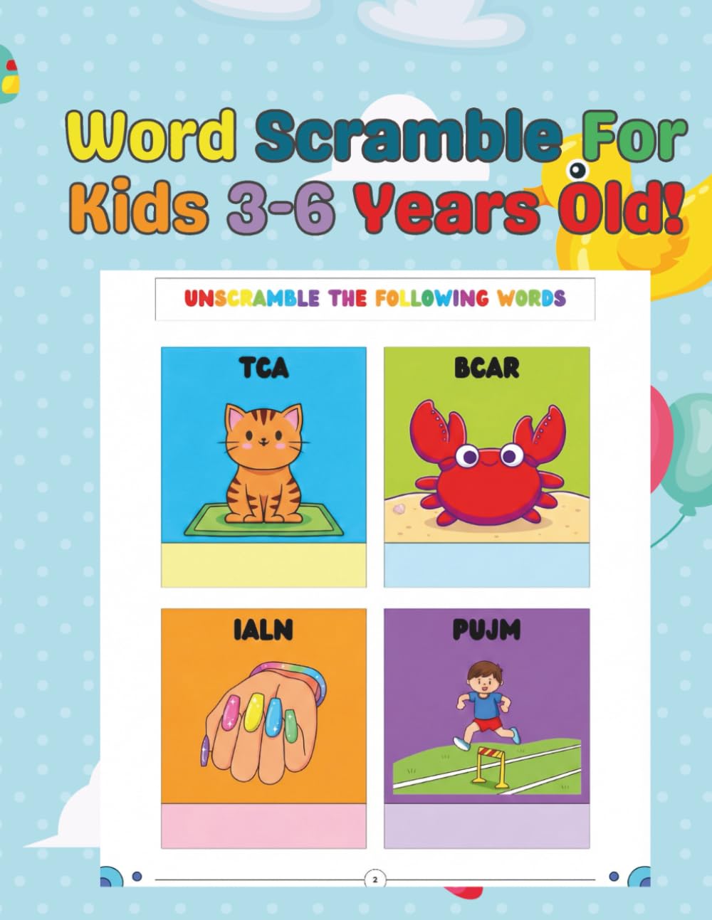 Word Scramble for Kids 3-6 Years Old: Educational Spelling Games. Beginner Word Search and Handwriting Activity: Fun Jumbled Word Scramble with ... Activities...Gift for Birthdays & Holidays!