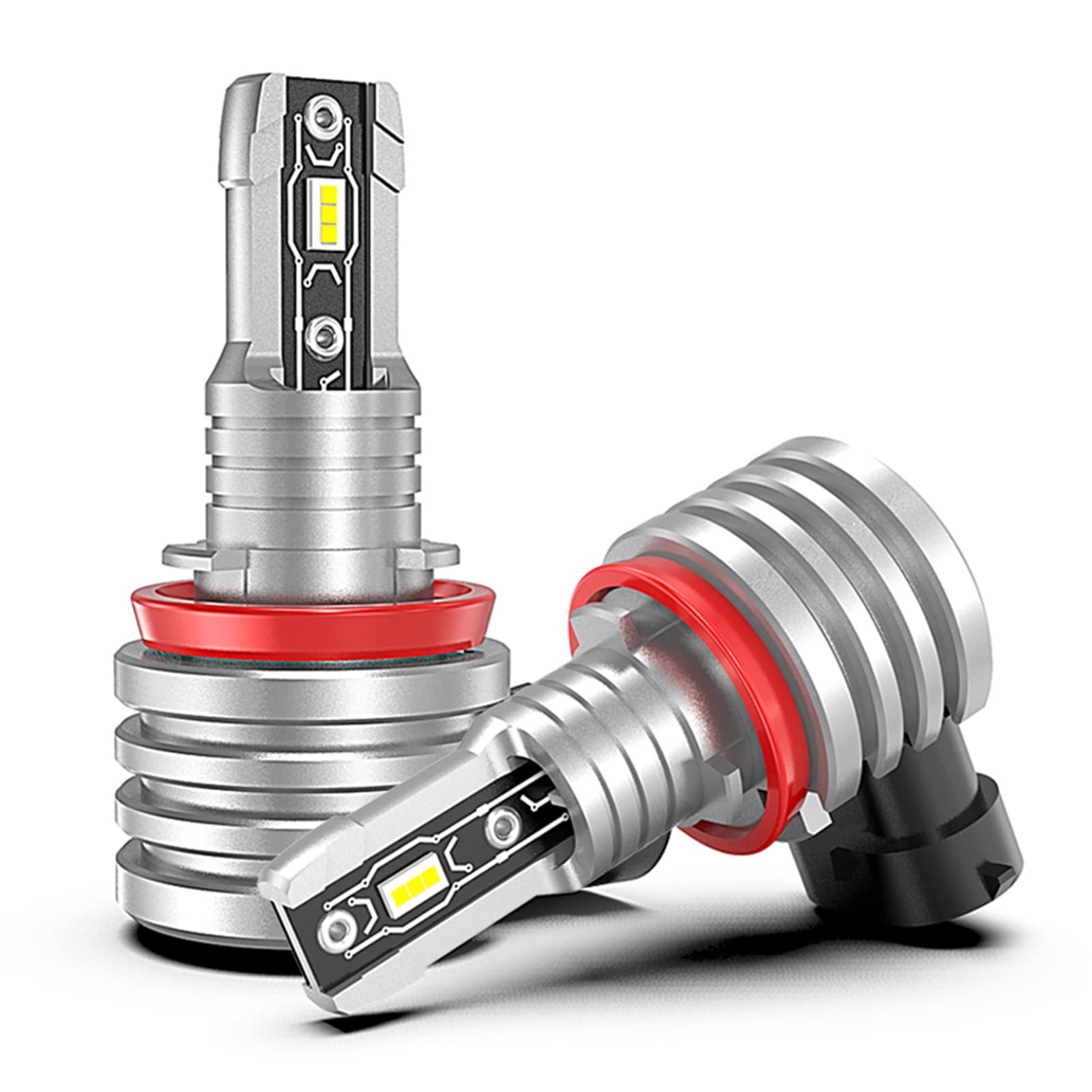 Lot De 2 Ampoules LED, 16 000 Lumens Plus Lumineux, Feux De Croisement LED, 6 500 K, Blanc Lumière du Jour, Remplacement Halogène, Installation Facile.,H1