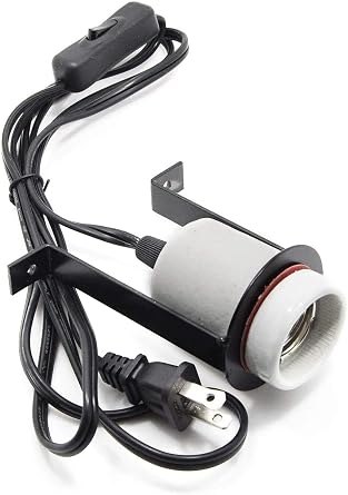 Reptile Ceramic Heat Lamp Holder Pet Heater Bracket for Heat Lamp Bulb 300WBulb Not Included