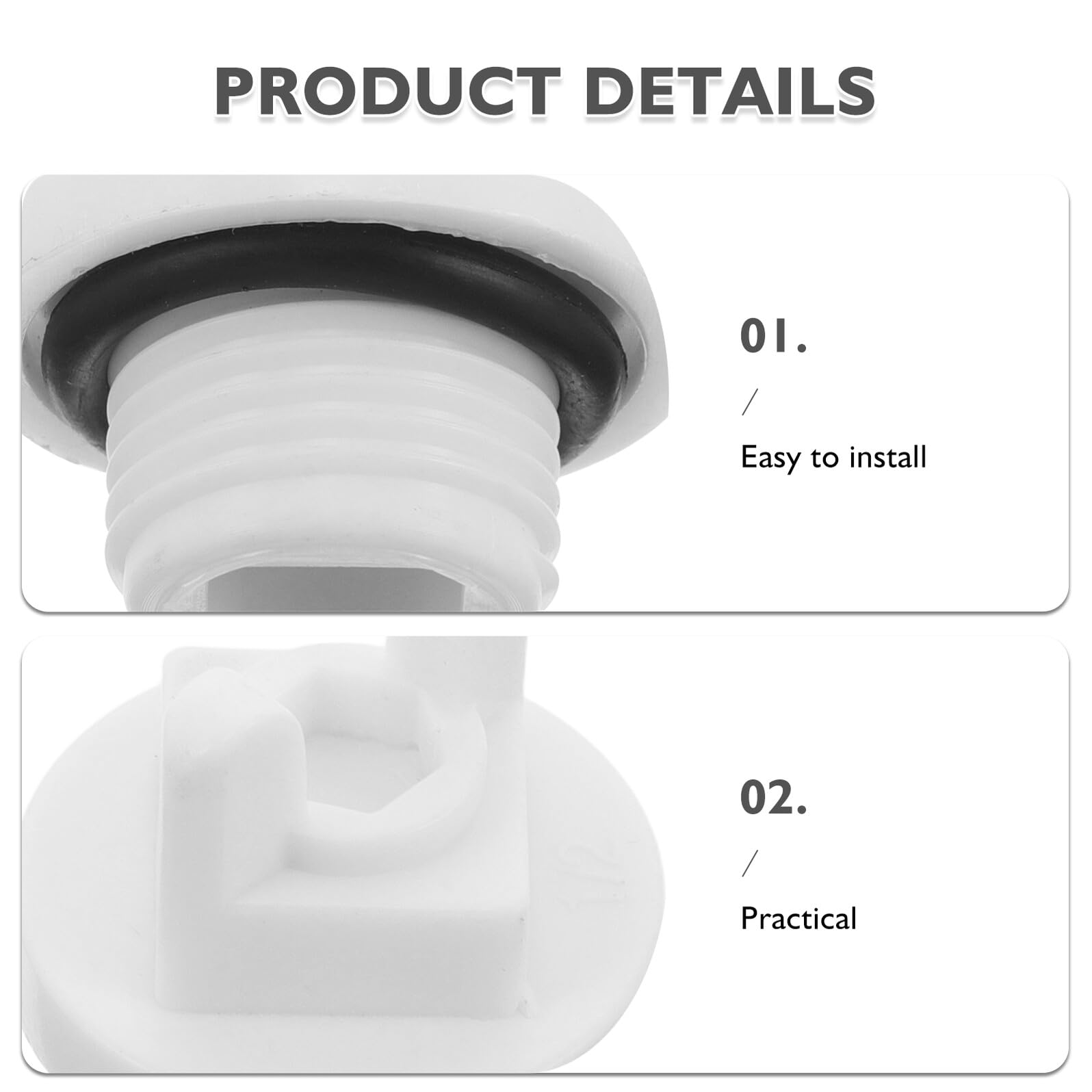 Levemolo 100 Tapones de Rosca de Plástico para Mangueras de Jardín de 1/2 Pulgada, Redondos y Multifuncionales Sellado para Uso en Baño y Hogar