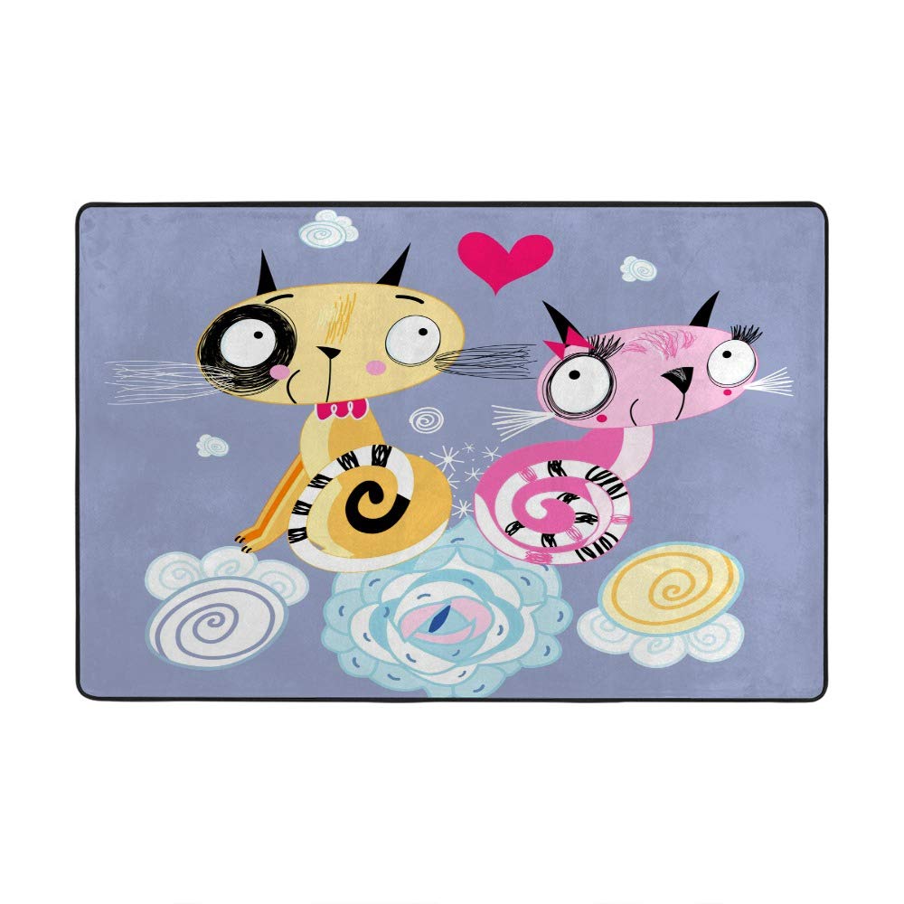 Tapis licorne polyester anti-tache grand modèle pour salon et patio