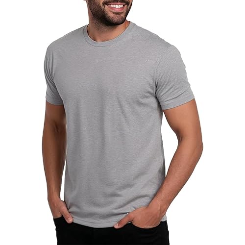 INTO THE AM Men's T-Shirts Soft Cotton Blend Crew Neck Tee S - 4XL Athletic Fit Plain & Logo Basic T-Shirt for Men