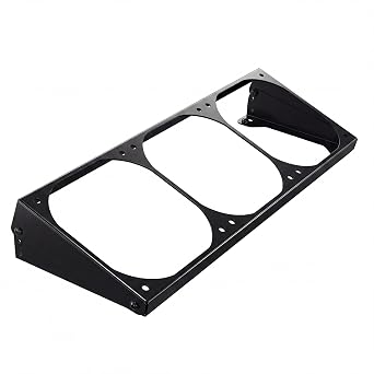 3 Angles Adjustment PC Fan Bracket Computer Case Chassis Cooling Fan Radiator Conversion Adapter Holder for PC Case Heatsink-360 Black