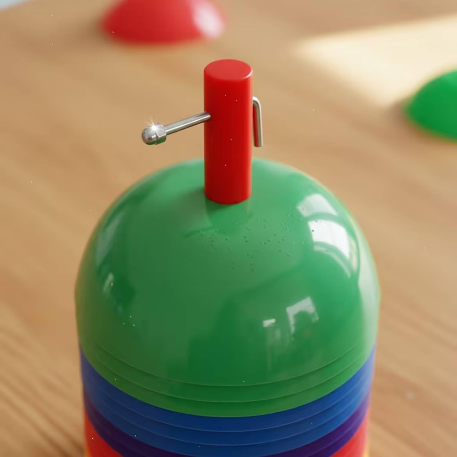 18 Pezzi Coni con Maniglia Leggeri | Antiscivolo, Impilabili, Ostacoli a Cupola, per Psicomotricità