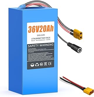 36V/48V Lithium-Ion Battery Rechargeable with BMS, 8AH,15AH,20AH,Compatible with Various Power Devices (100-1200W) & Solar Storage (36V20AH)