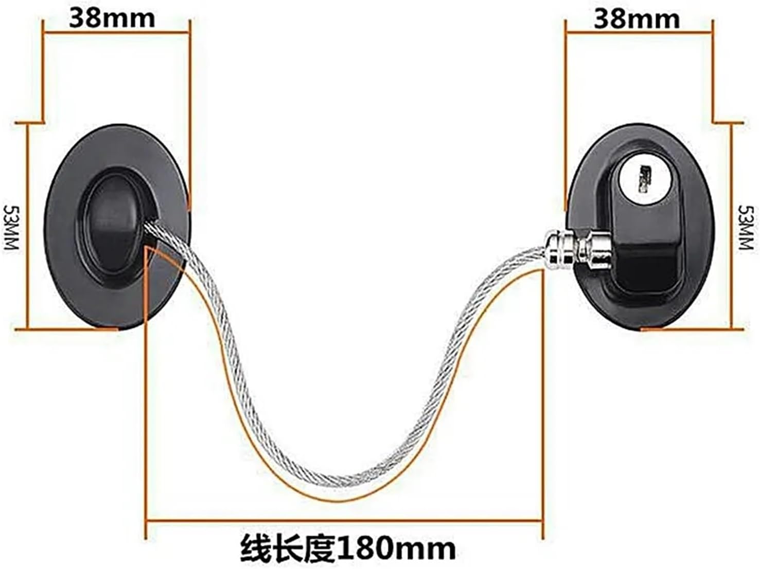 Aluminum Alloy Door Window Security Lock Window Restrictor Locks Sliding Window Lock with 2 Keys 1Pcs(Blcck-2)