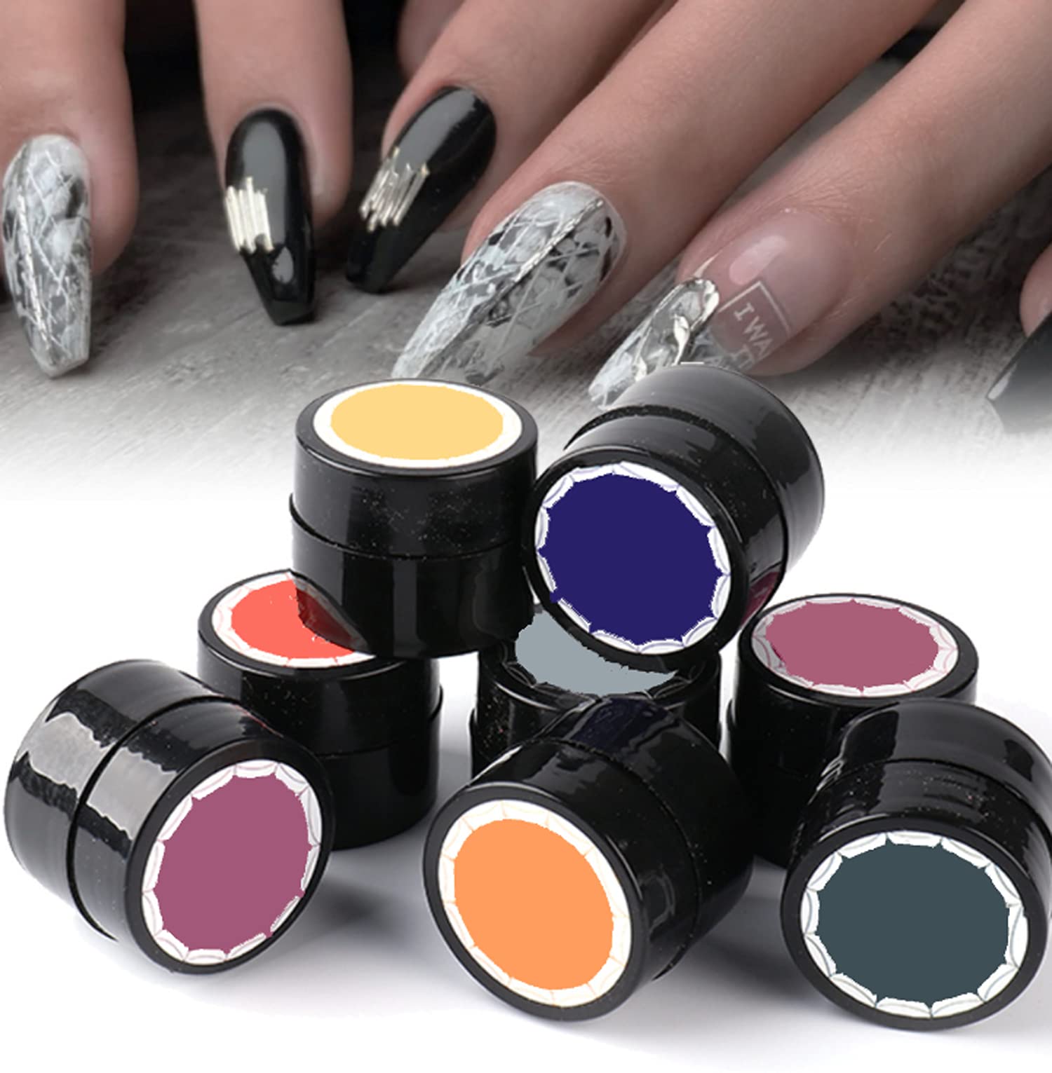 Amazon.com : Nail Art In Spider Gel 12 Colors Painting Gel Nail Polish Kit,  Dipped Nail Art Design Gel Paint Painting Gel Cord Nail Art Kit : Beauty &  Personal Care