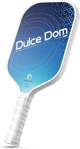 Vista 19 de Dulce DOM Juego de 2/4 palas de pickleball aprobadas por USAPA, 4 bolas de pickleball para interiores y exteriores, raqueta de superficie de fibra