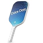 DULCE DOM Professional Carbon Fiber Pickleball Paddle with 16mm Honeycomb Core, Non-Slip Handle and Larger Sweet Spot, Lightweight Precision Pickleball Racket for High Spin & Powerful Shots, Blue