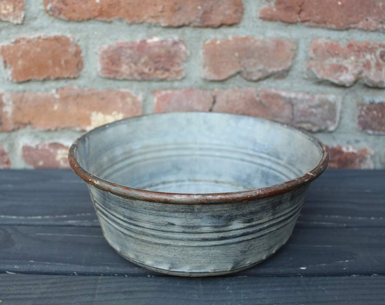 Zink Pflanzkübel Übertopf Im Rustikalen Look – Ca. 14 Cm Hoch, Durchmesser 18/12 Cm, Mit Griffen