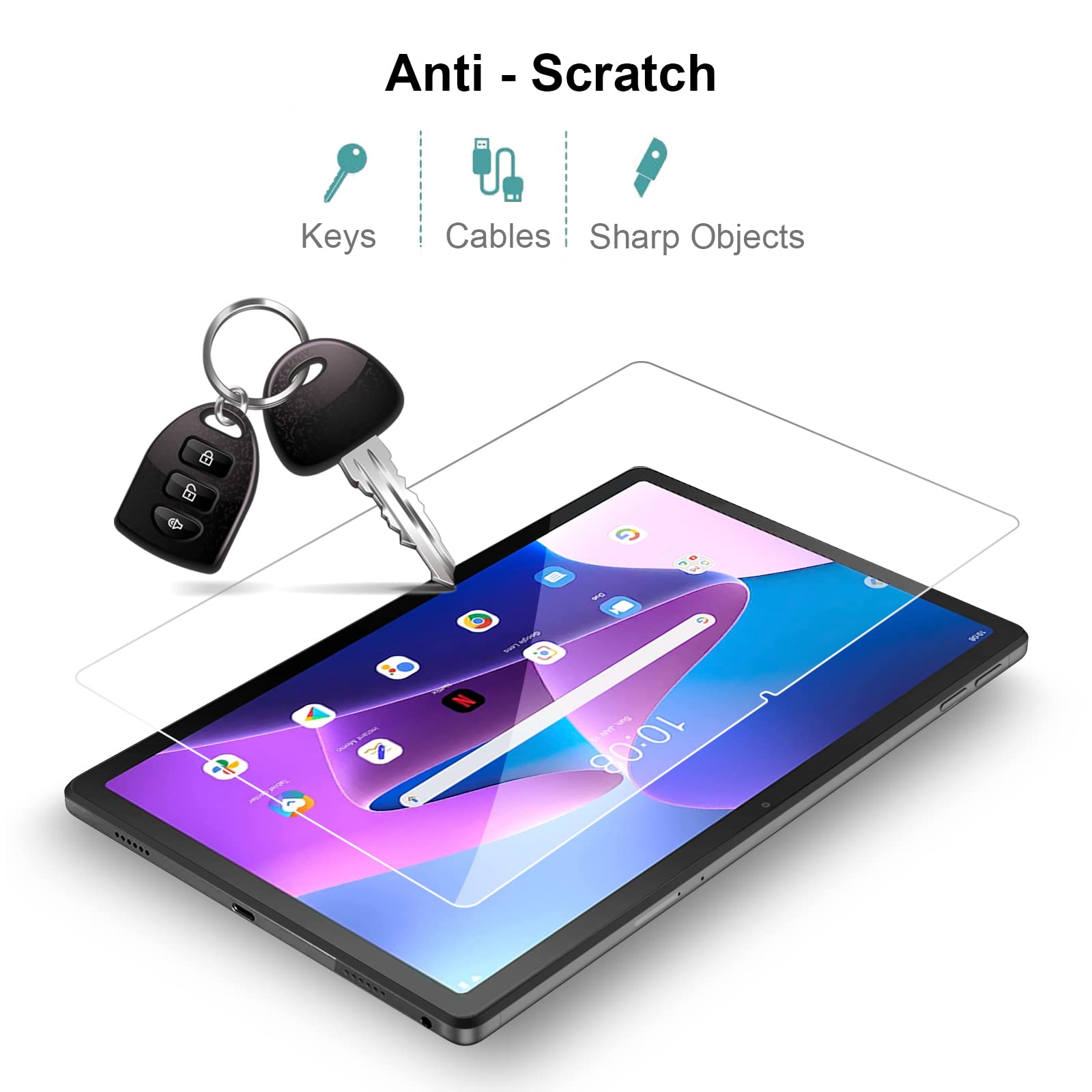 Gerutek Coque Antichoc Lenovo Tab M10 Plus 3ème Génération 10.6 Pouces 2022, (TB-125F/128F