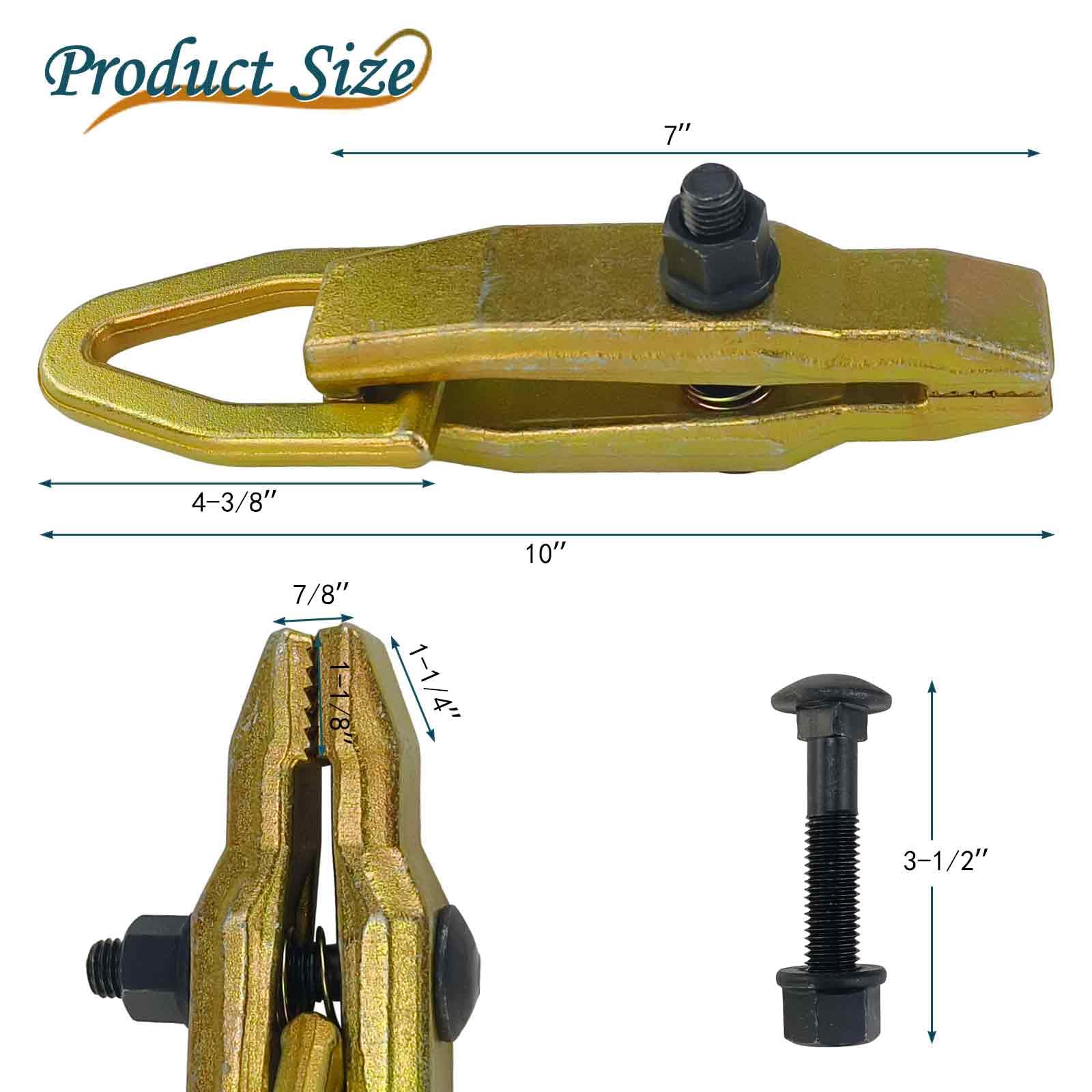 YuYBrightmi Auto Body Self-Tightening Pull Clamp, 2 Ton Long Nose Frame Grip fit for Car Body Repair Tool Kit, Single Way Long Nose Pull Clamp