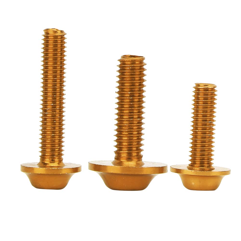 158Pz Kit di Bulloni per Carenatura Universale per Motocicletta, Viti per Parabrezza per Motociclette Bulloni per Carenatura in Alluminio Kit di Clip per Dadi(Oro)