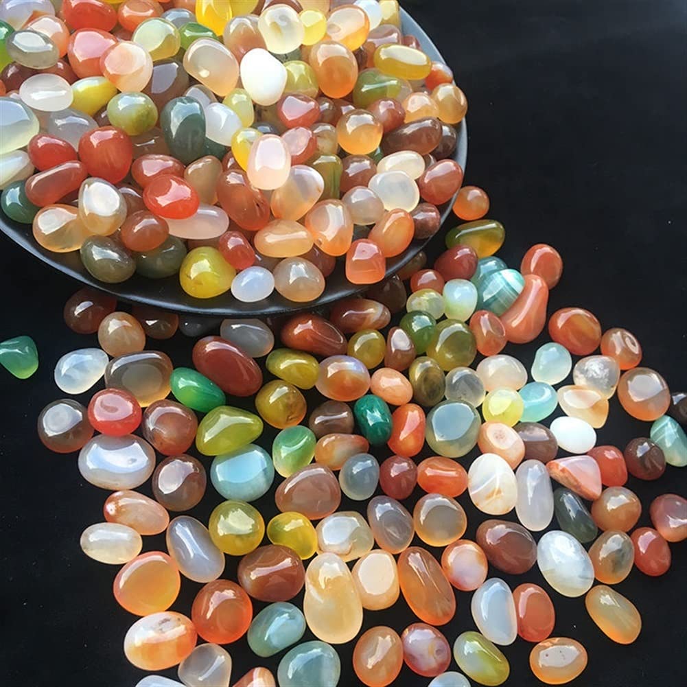 Raumdekoration Natürlicher gemischter Achatstein, Trommelsteine, Regenbogenkristall, for Kirchengebete, Sukkulenten, Bettwäsche, Vasenfüller, Landschaft, Heimdekoration, NaturalReiki-Dekoration, Haush