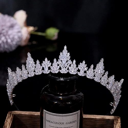 Tiaras de novia de circonita cúbica para mujer, para fiesta de graduación, coronas de princesa, tocado de cristal, dulce cumpleaños 16, accesorios