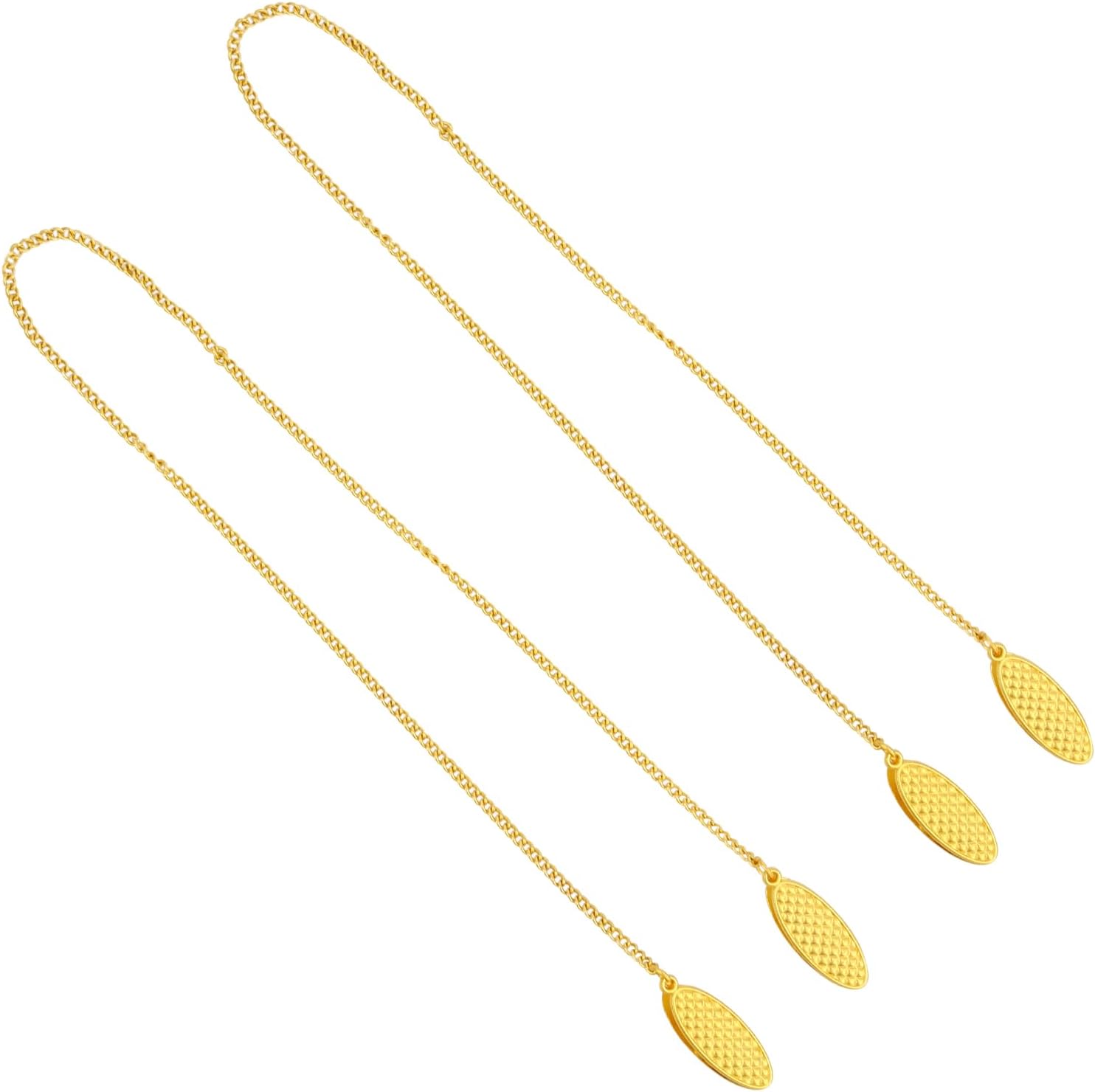 2pcs Dental Bib Clips, 19.7 Inch Adjustable Metal Napkin Clip with Chain Portable Neck Chain Dental Bib Holder for Dentists Nurses Elders Kids